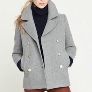 NWOT J.Crew Majesty Peacoat in Stadium Cloth by Nello Gori Size 0